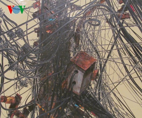 Художник Нгуен Нгок Зан и тема «Электрические провода на улицах Ханоя» - ảnh 2